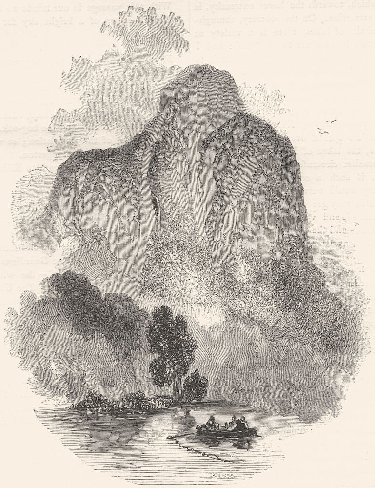 IRELAND. The Lakes of Killarney. Eagle's Nest 1850 old antique print picture